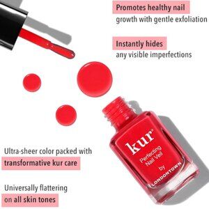 🔥3/$30 NEW Londontown Kur Perfecting Nail Veil Shade No. 8 Sheer Poppy Red